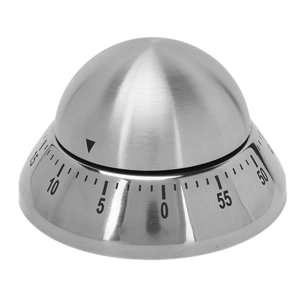 Mekanisk timer Rund Clear Number Scale Anti-slip Base Rustfritt stål Kjøkken Timer for matlaging Massasje Sauna Fitness