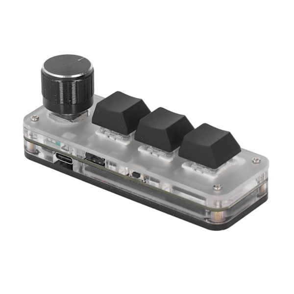 Mini tastatur 3 taster 1 knap programmerbar USB BT forbindelse blå switch mini mekanisk tastatur med RGB LED