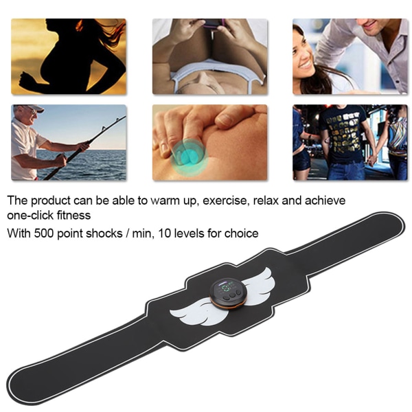 Lihasstimulaattori Vatsan lihaslappu USB lataus Smart Fitness Massager Instrument Vatsan lihastyyny