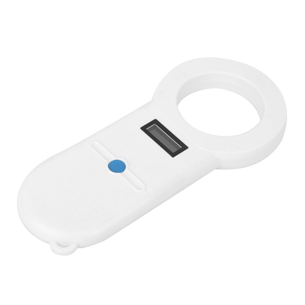 Husdjursmikrochip RFID-läsare Uppladdningsbar 134,2Khz handhållen bärbar djurskanner OLED USB