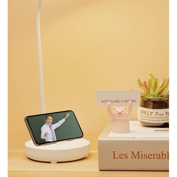 Liten USB oppladbar skrivebordslampe, 3 fargemoduser, dimbar øyebeskyttelse, for studier, lesing og skriving