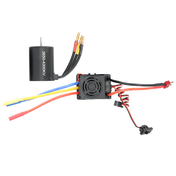 3650 Vattentät 4300KV Borstlös Motor 60A Borstlös ESC Tillbehörssats för 1/10 RC Bil