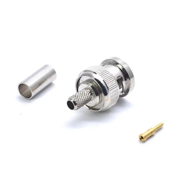 30 stk. Bnc Hann Krympekontakt For Cctv System Hunnkobling Bnc Rg59