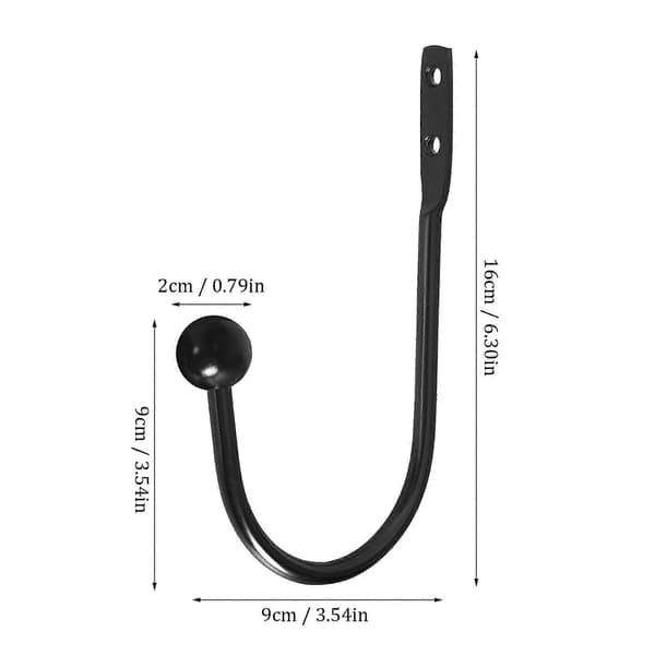 Winysin Curtain Hooks, 2 Wall Mounted Curtain Tie Back Screws, Heavy Duty Decorative Window Curtain Hooks