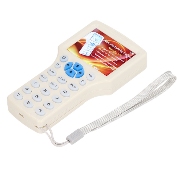 NFC-kortkopierare IC-kortläsare ID-nyckelskrivare 10 frekvens 2,8-tums display för 125 kHz 250 kHz