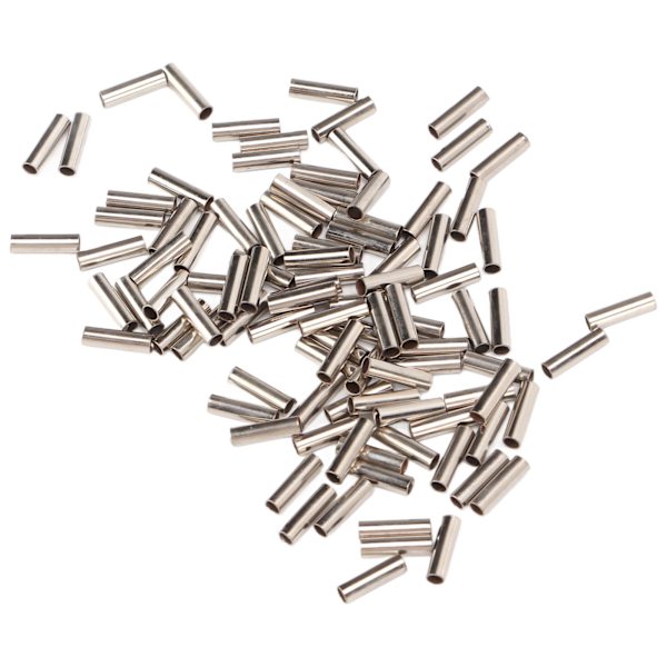 100 stk Single Barrel Crimp Sleeves Kit Korrosionsbestandig God fiksering Fiskeline rørforbindelser til fiskeri 2.6
