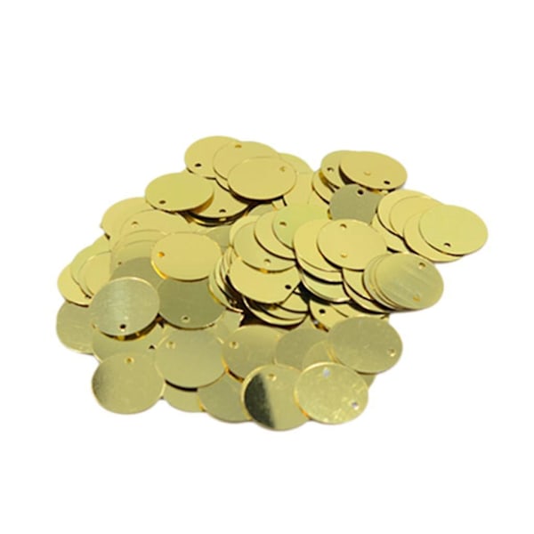 DIY Glänsande Runda Lösa Paljetter Sömnadshantverk 16mm Guld