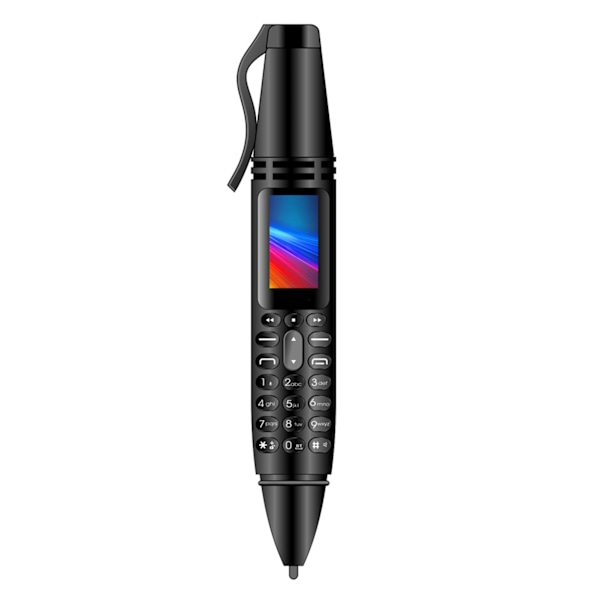 Penntelefon under 4 tum liten skärm under 500W PX slitstark multifunktion ABS pennminitelefon för studentSvart