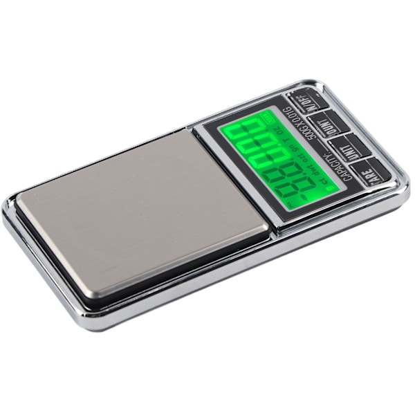 Elektronisk smyckesvåg fickdigitala karatvågar med grön bakgrundsbelyst LCD-display 0,01/500G