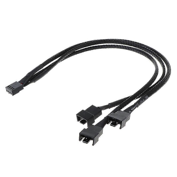 1 till 3 Fläktkabel 4pin till 3 X 4pin/3pin PWM Förlängningskabel 4pin Y Splitter 30cm