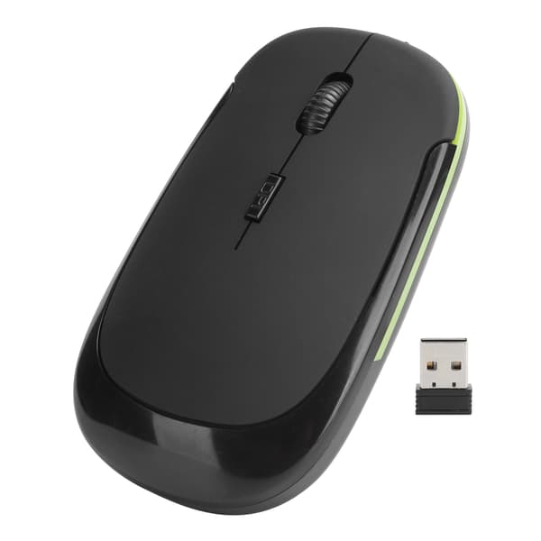 2.4G Trådløs Mus Justerbar Optisk USB-modtager Notebook Computertilbehør 1600dpi Sort