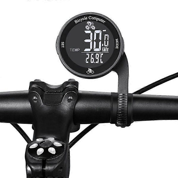 Vattentät Trådlös Cykeldator Hastighetsmätare med LCD-Bakgrundsbelysning, Multifunktionell Cykeldator