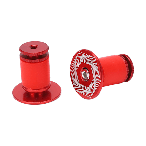 RISK Cykelhandtag Styrändeslut Aluminiumlås MTB Mountain Handtag Grip Ändplugg Röd