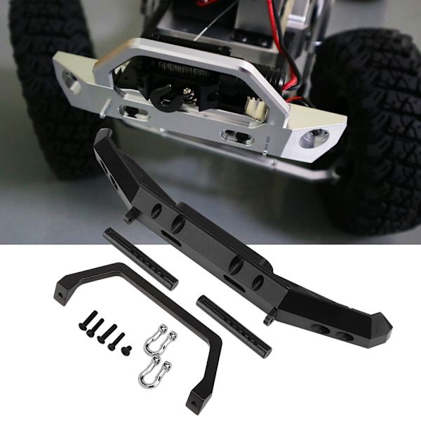 Alumiiniseos RC-etupuskurin suojus Varaosien päivitystarvikkeet Lisävarusteet RGT 1/10 Truck Overland Rock Cruiser EX86100 (Musta B R86025BL)