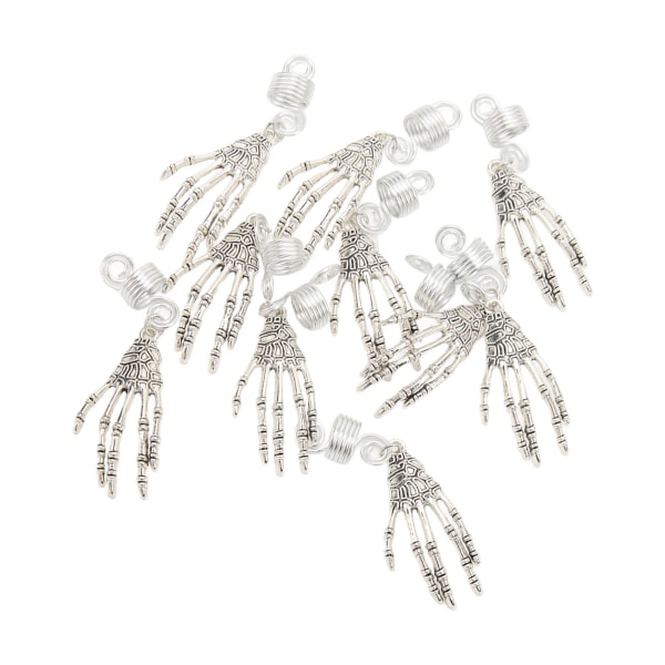 10 stk Claw Beard Beads Dekorativt hårrør Dreadlocks Perlesett for hårfletting Armbånd Halskjede