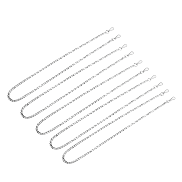 5 stk 1m aluminium kantkjede rustfritt vridde lenker rett hode spenne veskekjede for DIY smykkeproduksjon 2,5x8x12mm sølv