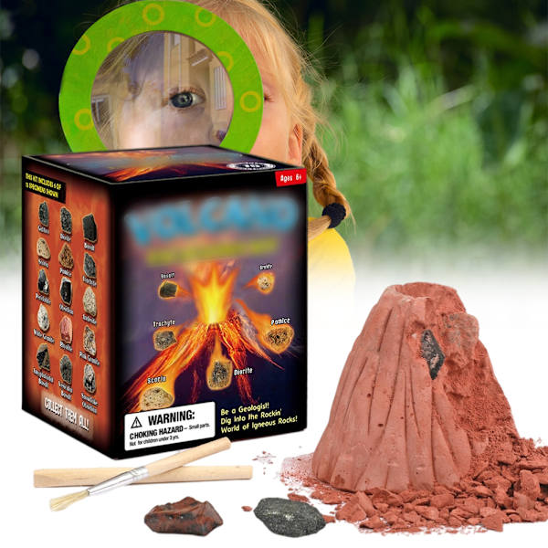 Vulkansten Mineral Dig Kit för Barn Vulkansten Gräv Leksak DIY Arkeologisk Vulkan Modell Leksak