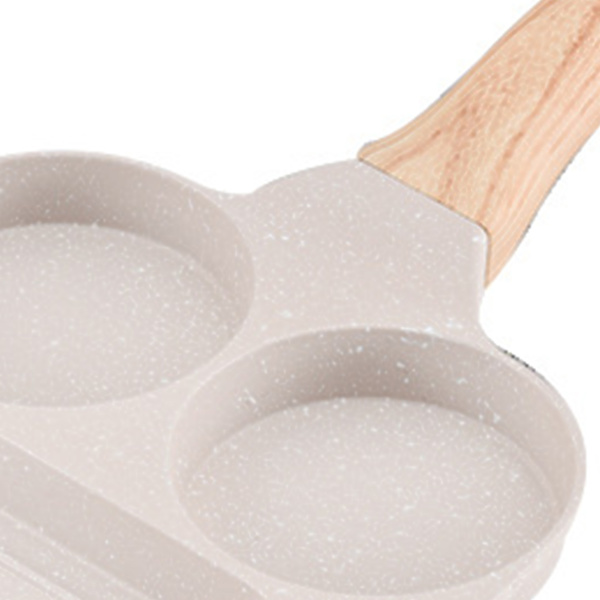 3 i 1 frukostpanna nonstick aluminiumlegering arbetssparande pannkaka stekpanna för ägg bacon universell typ