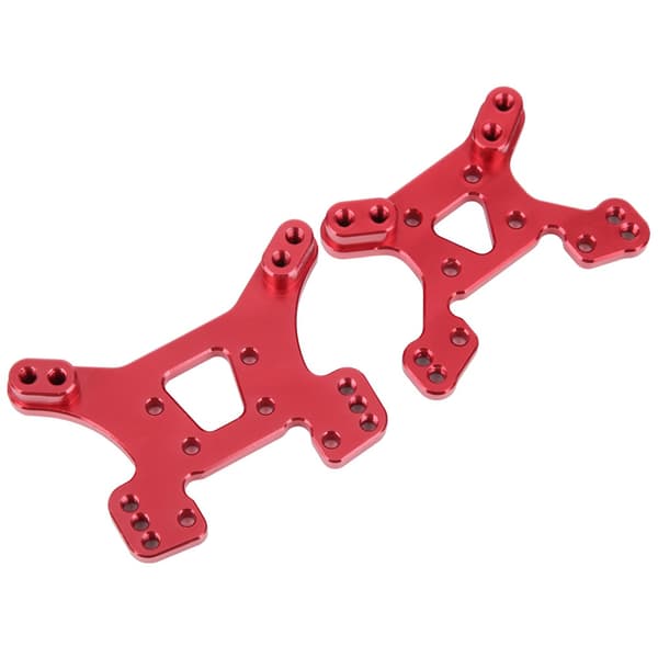 Front Rear Shock Tower Board Sett Tilbehør Passer for WLtoys 144001 1/14 RC Bil Rød