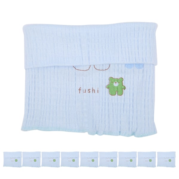 Toddler Abdominal Circumference Baby Double‑Layer Thickened Cotton High Elastic BeltBlue