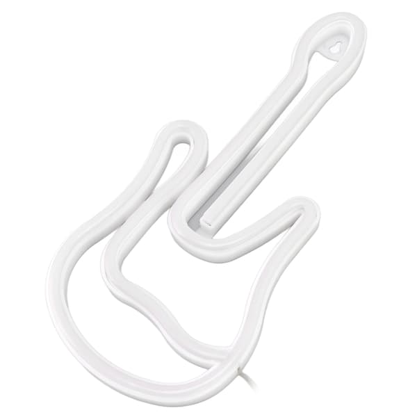 Gitarr Neonskylt Färgglad USB Batteridriven Förborrade Hål LED-rör Väggdekor Ljus för Bar