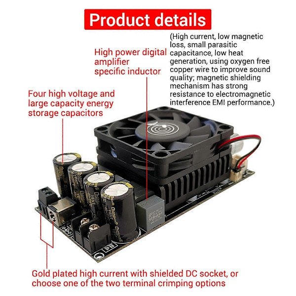 -6001 Digital Effektforstærker Board 2.1 Kanal 600W Subwoofer A