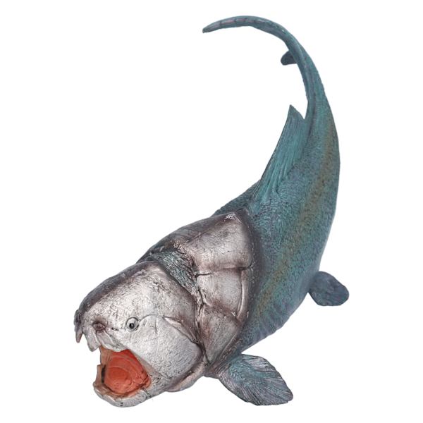 Simuleret falsk fiskemodel kunstig naturtro Jurassic periode Zhengs fiskemodel til børnBlå