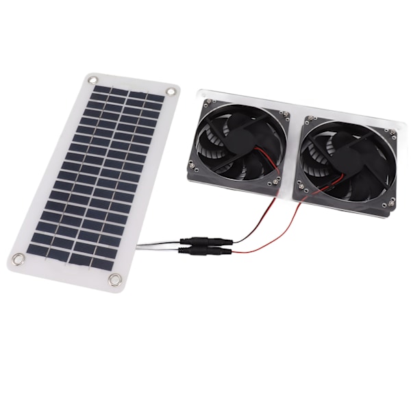 Solcelledrevet ventilator 50W lys bærbar multifunktion stærk ABS solpanel ventilatorer kit til drivhus RV kæledyrsrum
