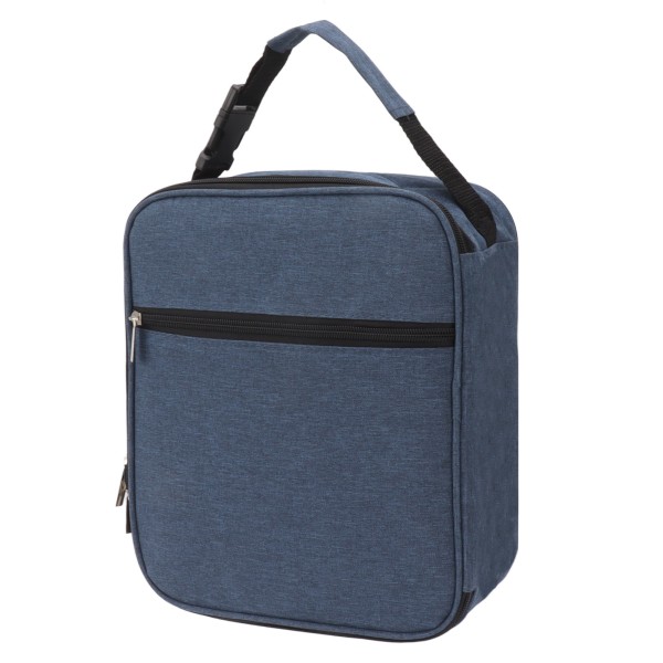 Insulated Lunch Bag 6L Oxford Fabric Leakproof Lining Portable Handle Zippered Lunch Bag for Outdoor Camping Beach Navy Blue