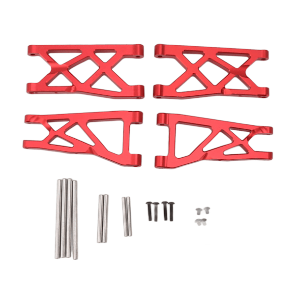 Front Rear Suspension Arm Set Aluminiumlegering Slitasjebestandig Sterk RC Swing Arm Set for ARRMA SENTON 1/10 Rød
