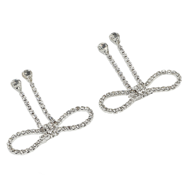2st Rhinestone rosettbrosch Utsökt glänsande tofsdesign rosettbroschnål för dagligt bruk Fester Bröllop Firande