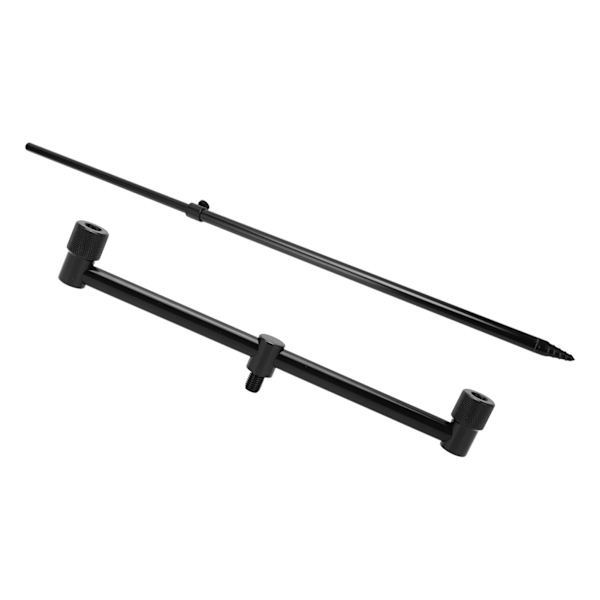 Fiske Spöfäste Aluminiumlegering Flexibel 2 Sektioner Bärbar Fiske Spö Markfäste Fiskeverktyg (25cm Spö 60cm Fäste)