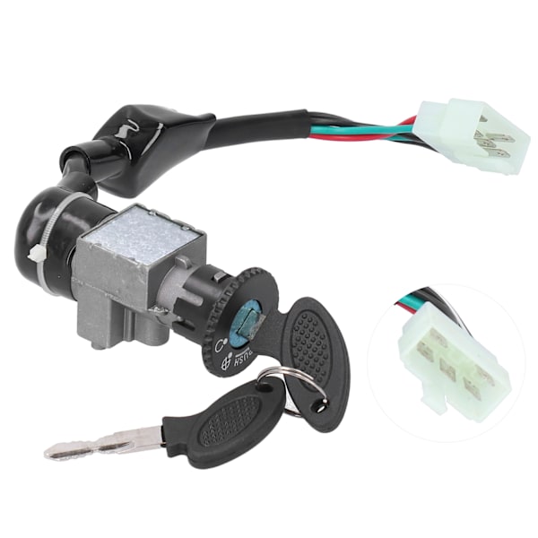 Tändningslås Bränsle Gaslock Sadel Lås Nyckel 5 Pin Plug Set Passar för GY6 Scooters(Moped) 50cc 150cc