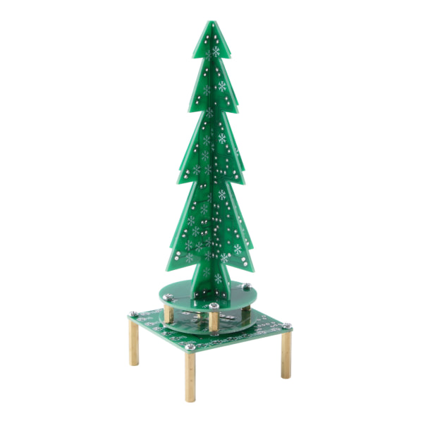 Elektronisk juletre fargerik LED automatisk roterende musikk tre montering sett DIY undervisningssett