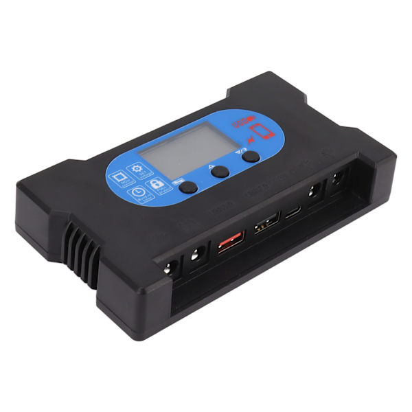 Solar Control Dubbel USB Typ C DC Snabbladdning Solcellsladdningsregulator Solpanelregulator 100A