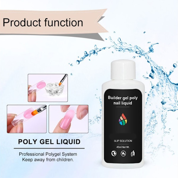 45ml kynsienpidennyksen geeliliuos Nopea geeliliukastusliuos Kynsienpidennyksen geeliliuos Kynsigeelirakentaja kynsiart