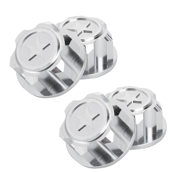 4 stk. hjulkapsel i aluminiumslegering, tilbehør, passer til Traxxas X Maxx 1/10 RC bil (sølv)