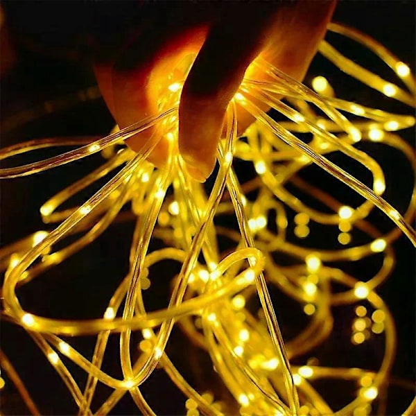 LED Aurinkokennovalot Puutarhaan Jouluun Koristeluun Keijuvalot Ulkokäyttöön Hääjuhliin Lamppu IP65 Vedenpitävä ABS Valkoinen Valo 32M300LEDS