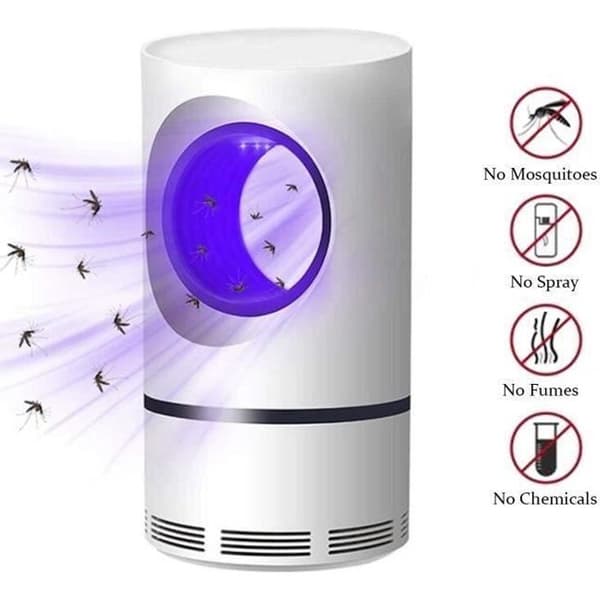 Insektdreperlampe - LED Zapper - Myggdreper - 5W - Hvit - 13x13x22.8cm
