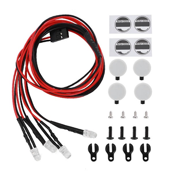 LED-kattokattotelineen valot pyöreä lampunvarjostin sopii Traxxas Trx4/SCX10 II 90046 90047 1/10 RC-autoon4LED