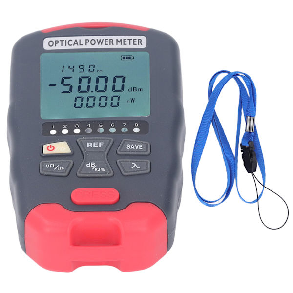 20KM Fiberoptisk Effektmeter Rød Lys VFL Visuell Feilsøker Nettverkskabel Tester LED Lys Optisk Meter -70 - +10dbm Effekt Måleområde