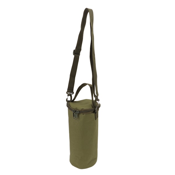 Camping Oppbevaringspose Dobbel Glidelås Håndtak Design Oppbevaringspose med Skulderstropp for Gassbeholdere Campinglys Grønn