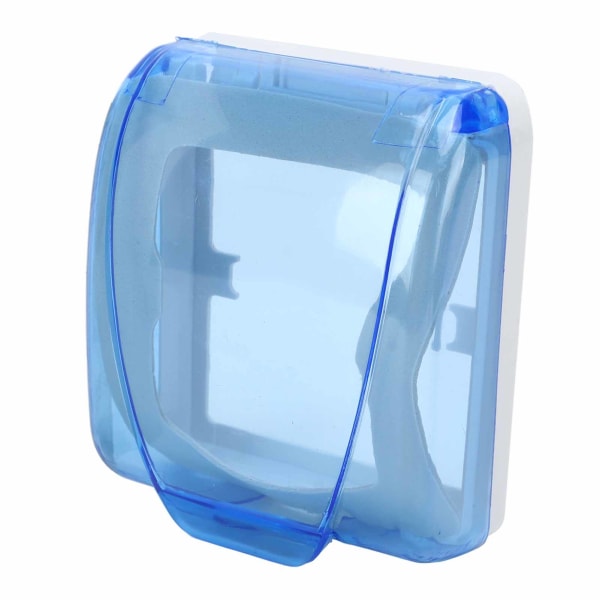 Universal 86 Typ Socket Vattentät Box Transparent Wall Switch Protection Box för Badrum Blå