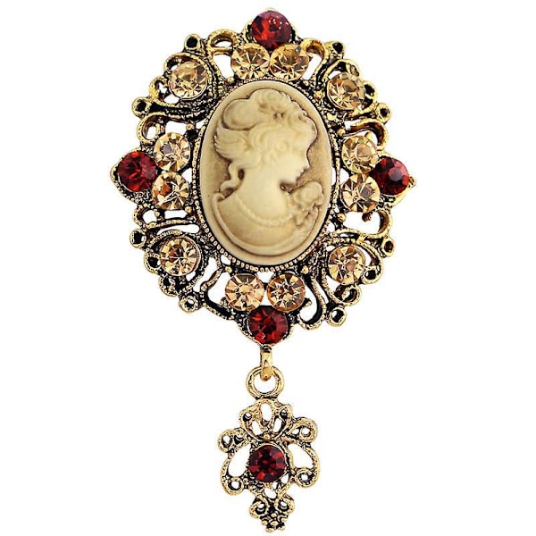 Elegant Krystal Rhinestone Kameo Brosche - Perfekt Festgave til Kvinder og Piger