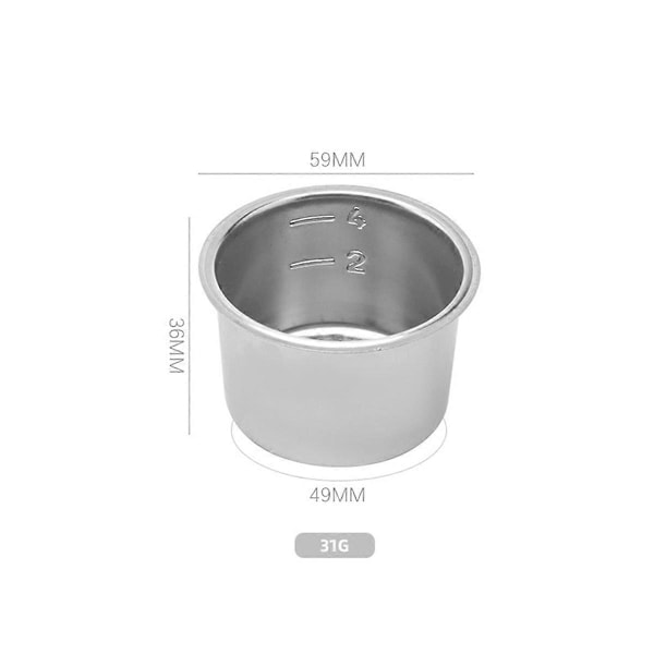 51 mm kaffefilterkurv, egnet til bundløse filterkander, 4 stk. værktøj