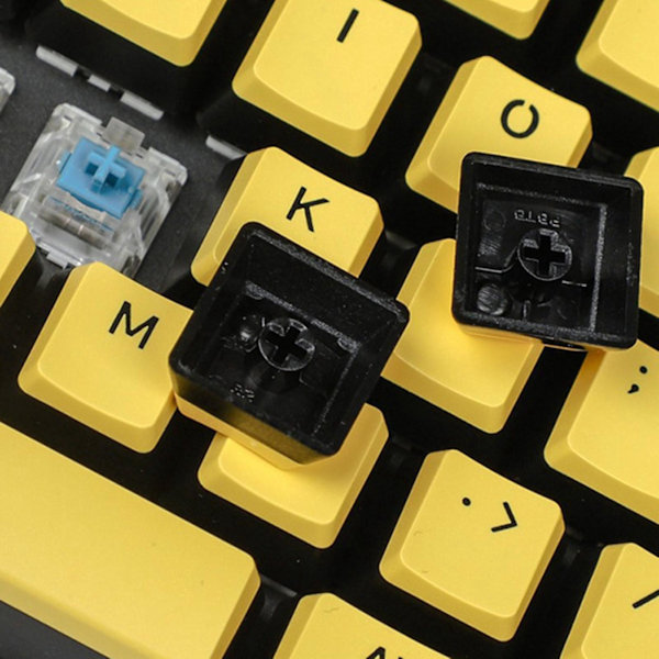 PBT Pudding Keycap Set för Cherry M x Mekaniskt Tangentbord Röd Svart