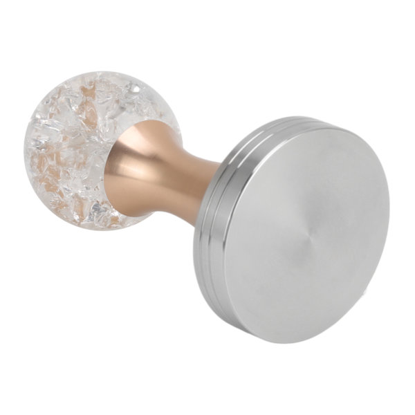 Krystalkugle Kaffe Flat Tamper Rustfrit Stål Base Pulverhammer til Kaffetilbehør Guld 58mm
