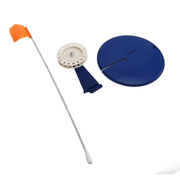 Isfiskeri Tip Up Flag Kit Bærbar Vinterfiskeri Stang Indikator Flag Flydende Base Grej