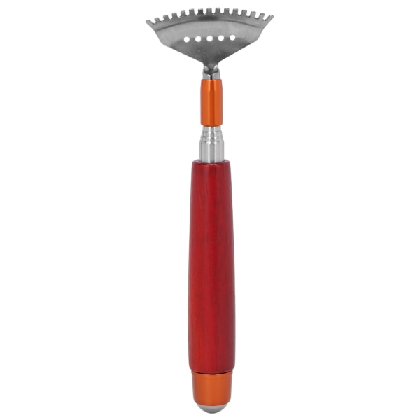 Back Scratcher Teleskopisk multifunktionell trähandtag Rostfritt stål Claw Roller Bead Massager