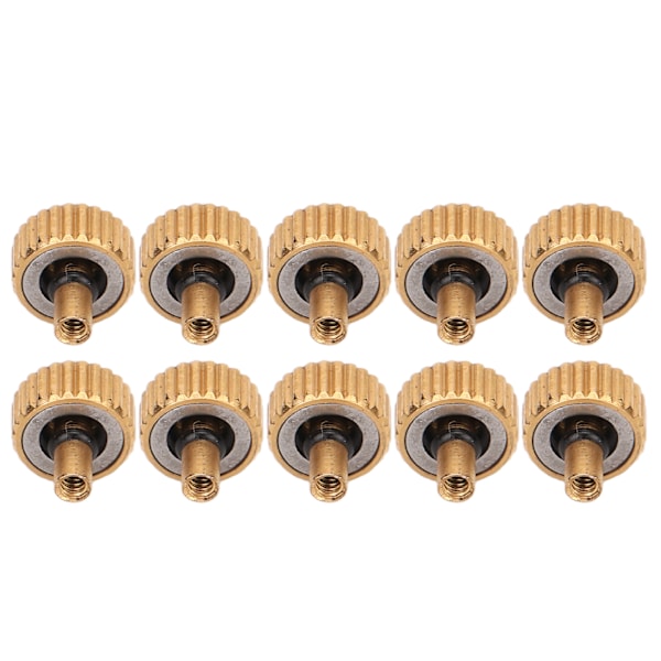 10st Watch Crown Reservdelar Noctilucence Rostfritt stål Byte av watch Tillbehör Guld 4,0 mm